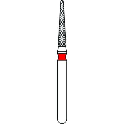 Priva Rotary Instruments™ Diamond Bur FG Needle 858-014F, Fine Grit, Red Ring, 1.4mm Head Diameter, 5/Pack thumbnail 4