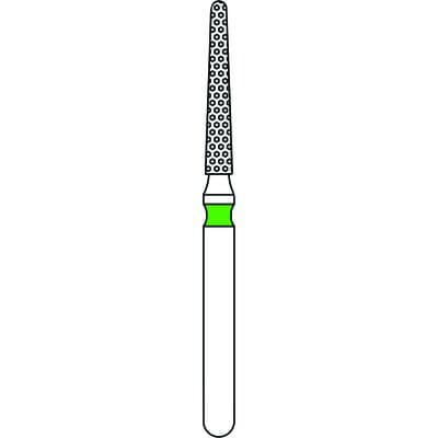 Priva Rotary Instruments Diamond Bur, FG, Coarse, Green, Round End Taper, 856L-014C, 1.4 mm Head Diameter, 5/Pkg, P856L014C thumbnail 5