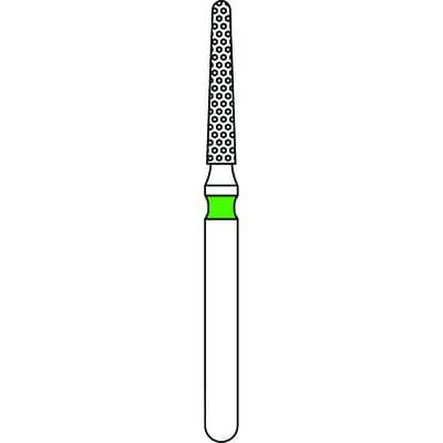 Priva Rotary Instruments Diamond Bur, FG, Round End Taper, Coarse, Green Ring, #856-014C, 1.4 mm Head Diameter, 5/Pkg thumbnail 10