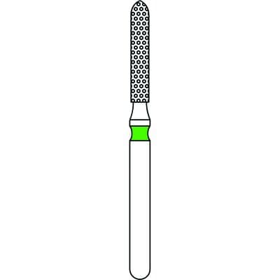 Priva Rotary Instruments Diamond Bur 878-014C, FG, Coarse, Green, Flame, 1.4 mm Head Diameter, 5/Pkg thumbnail 4