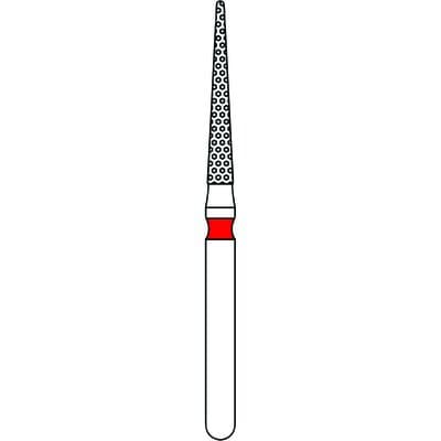 Priva Rotary Instruments Diamond Bur, FG, Fine Grit, Red Ring, Needle Shape, 1.4 mm Head Diameter, 5/Pkg, #859-014F (P859014F) thumbnail 9