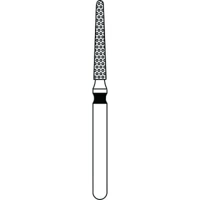 Priva Rotary Instruments Diamond Bur 856L-014XC, FG, Round End Taper, Extra Coarse, Black, 1.4 mm Head Diameter, 5/Pkg, P856L014XC thumbnail 6