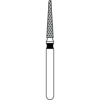 Priva Rotary Instruments Diamond Bur, FG, Extra Coarse, Black, Needle, #858-014XC, 1.4 mm Head Diameter, 5/Pkg, P858014XC thumbnail 5
