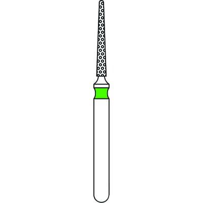 Priva Rotary Instruments Diamond Bur, FG, Coarse, Green, Needle, 1.0 mm Head Diameter, 5/Pkg, #858-010C thumbnail 5