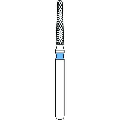 Priva Rotary Instruments Diamond Bur, FG, Round End Taper, Medium Grit, Blue Ring, 1.4 mm Head Diameter, 5/Pkg, #856-014M (P856014M) thumbnail 6