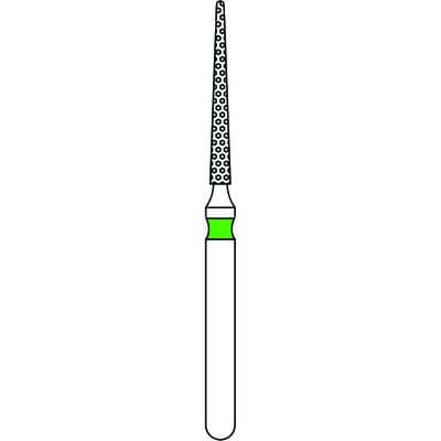 Priva Rotary Instruments Diamond Bur 859-010C, FG, Coarse, Green, Needle, 1.1 mm Head Diameter, 5/Pkg thumbnail 5