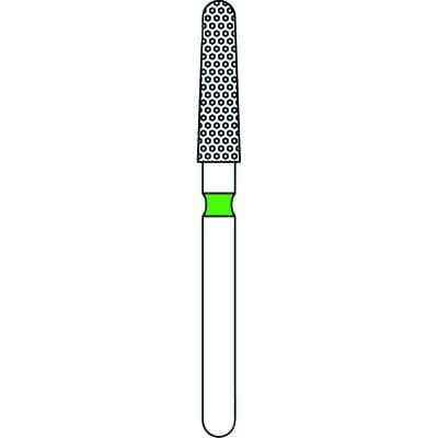 Priva Rotary Instruments Diamond Bur, FG, Coarse, Green, Round End Taper, #856-021C, 2.1 mm Head Diameter, 5/Pkg, P856021C thumbnail 5