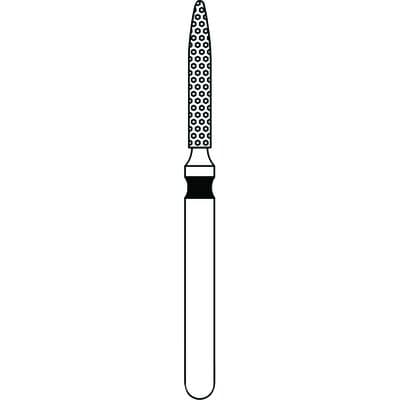 Priva Rotary Instruments Diamond Bur, FG, Extra Coarse, Black, Flame, 1.2 mm Head Diameter, 5/Pkg, #862-012XC (P862012XC) thumbnail 5
