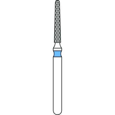 Priva Rotary Instruments Diamond Bur, FG, Round End Taper, Medium Grit, Blue Ring, 1.2 mm Head Diameter, 5/Pkg, #856-012M (P856012M) thumbnail 5