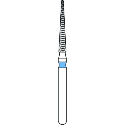 Priva Rotary Instruments Diamond Bur 859-014M, FG, Medium Grit, Needle Shape, Blue Ring, 1.4 mm Head Diameter, 5/Pkg thumbnail 4
