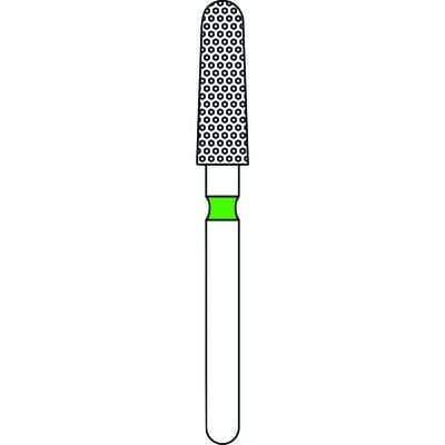Priva Rotary Instruments Diamond Bur, FG, Round End Taper, Coarse, Green Ring, #856-025C, 2.5 mm Head Diameter, 5/Pkg thumbnail 5