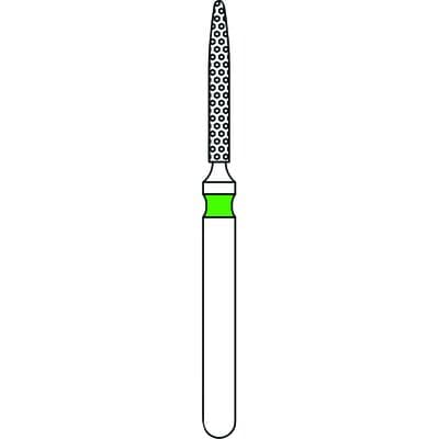 Priva Rotary Instruments Diamond Bur 862-010C, FG, Coarse, Green, Flame, 1.0 mm Head Diameter, 5/Pkg thumbnail 5