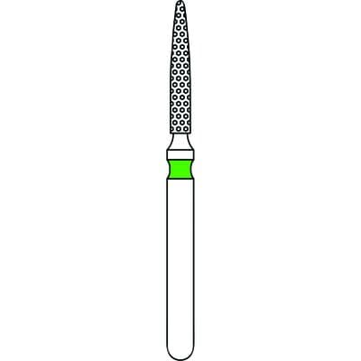 Priva Rotary Instruments™ Diamond Bur FG Flame 888-012C, Coarse, Green, 1.2mm Head Diameter, 5/Pkg, P888012C thumbnail 5