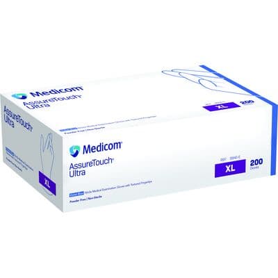 Medicom AssureTouch Ultra Nitrile Medical Examination Gloves, Powder-Free, Non-Sterile, Extra Large, Violet Blue, 200/Box thumbnail 5
