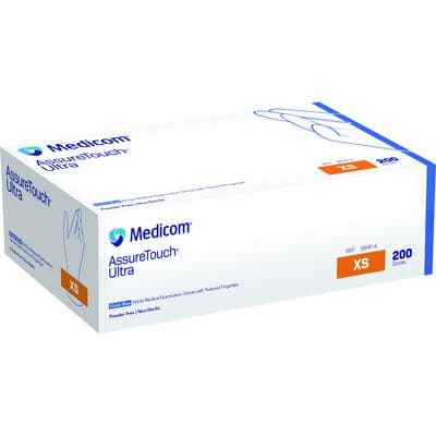 Medicom AssureTouch Ultra Nitrile Medical Examination Gloves, Powder-Free, Non-Sterile, Extra Small, Violet Blue, 200/Box thumbnail 5