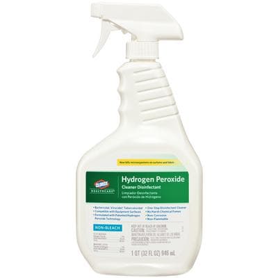 Clorox Hydrogen Peroxide Disinfecting Cleaner Spray, 32 oz Bottle, Ready-to-Use, 1/Pkg - Clorox® Hydrogen Peroxide Disinfecting Cleaners - 32 oz Bottle, Spray - Image 1