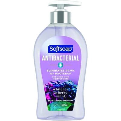 Softsoap Antibacterial Liquid Hand Soap, White Tea and Berry, 11.25 oz Pump Bottle, 1/Pkg - Softsoap Antibacterial Liquid Hand Soap – 11.25 oz Pump Bottle - White Tea and Berry, 1/Pkg - Image 1