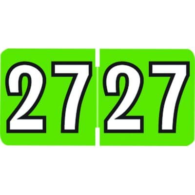 Colwell Jewel Tone Aging Labels, Light Green/White, End Tab, 1" W x 1/2" H, 500/Pkg, 2027 - 2027 Colwell Jewel Tone Aging Labels – Light Green/White - End Tab, Light Green/White, 1" W x 1/2" H, 500/Pkg - Image 1