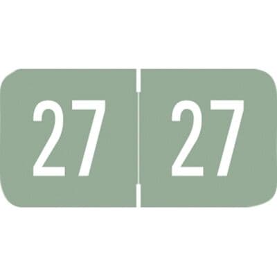 2027 GBS/VRE Compatible Aging Labels, 1-1/2" W x 3/4" H, Gray/White, 500/Roll - 2027 GBS/VRE Compatible Aging Labels – 1 1/2" W x 3/4" H, Gray/White, 500/Roll - Gray/White - Image 1