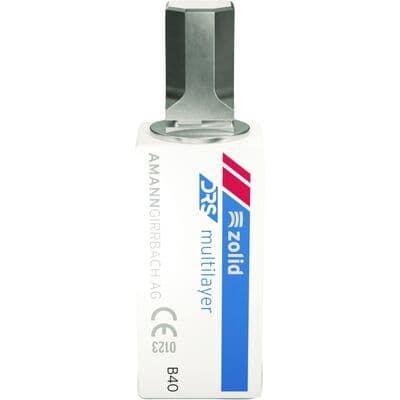 Zolid DRS Multilayer Zirconia CAD/CAM Milling Block, Shade A1, Size B40 DR, 3/Pkg thumbnail 2