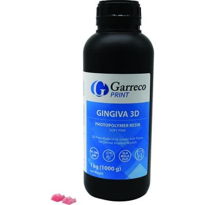 Garreco Gingiva 3D Resin, Soft Pink Photopolymer for 3D Printing, 1 kg Bottle thumbnail 4