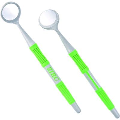 Zirc Dental Crystal HD® Resin Mouth Mirror, #4 Double-Sided Soft Grip, Neon Green, 12/Pkg, 50Z384P thumbnail 4