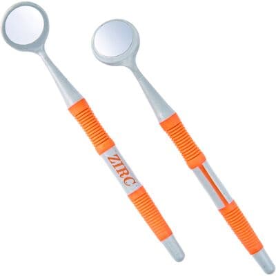 Zirc Dental Crystal HD® Resin Mouth Mirror, #4, Double-Sided, Soft Grip, Neon Orange, 12/Pkg, 50Z384Q thumbnail 7