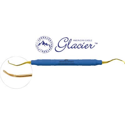 American Eagle Glacier Gracey Deep Pocket Curette 13/14, Distal, XP SQUARED Technology, EagleLite Resin Handle, Double End, Blue thumbnail 3