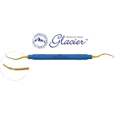 American Eagle Glacier Gracey +3 Access 13-14 Posterior Distal Curette, XP SQUARED Technology, EagleLite Resin Handle, Blue thumbnail 3