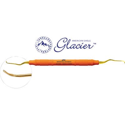 American Eagle Glacier Gracey +3 Access 11/12 Posterior Mesial Curette, XP SQUARED Technology, EagleLite Resin Handle, Orange, Double End thumbnail 3