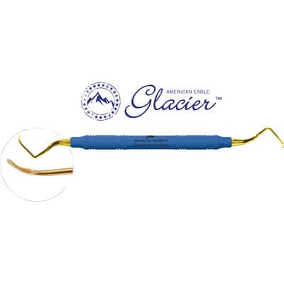 American Eagle XP SQUARED Technology Glacier Curette, 17/18 Gracey, Distal, EagleLite Resin Handle, Double End, Blue thumbnail 3