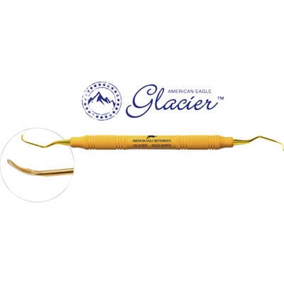American Eagle XP SQUARED Technology Glacier Curette #5/6 Gracey, Anterior, EagleLite Resin Handle, Double End, Yellow thumbnail 3
