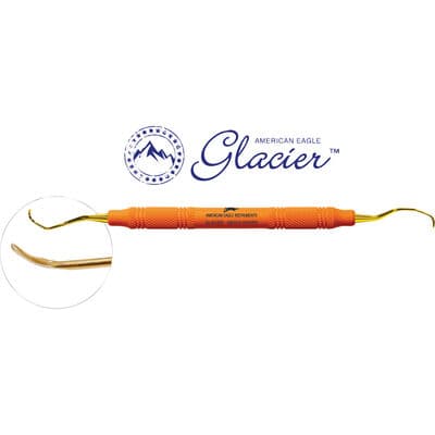 American Eagle XP SQUARED Technology Glacier Curette, 15/16 Gracey, Mesial, EagleLite Resin Handle, Double End, Orange thumbnail 3