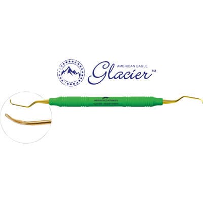 American Eagle Glacier Gracey +3 Deep Pocket Curette 7/8, Posterior, XP SQUARED Technology, EagleLite Resin Handle, Double End, Green thumbnail 3
