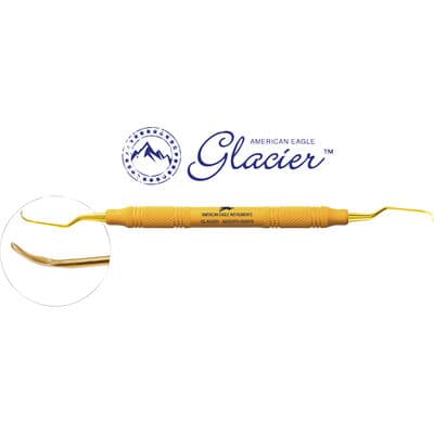 American Eagle XP SQUARED Technology Glacier Deep Pocket Curette 5/6 Gracey, Anterior, EagleLite Resin Handle, Double End, Yellow thumbnail 3