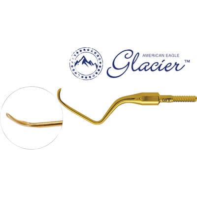 American Eagle Glacier Quik-Tip Gracey Curette #9 Posterior, XP SQUARED Technology, Cone Socket, Standard Shank, 440A Stainless Steel thumbnail 3