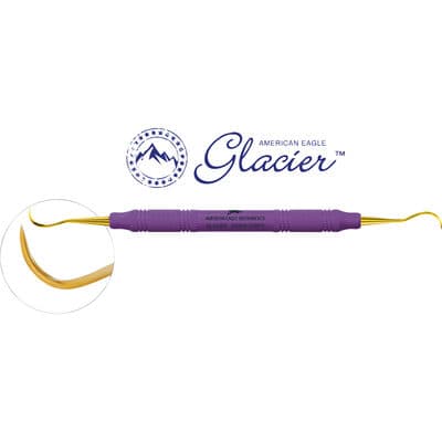 American Eagle Glacier Anterior Scaler with XP SQUARED Technology, H 6/7, Purple, EagleLite Resin Handle, Universal thumbnail 3