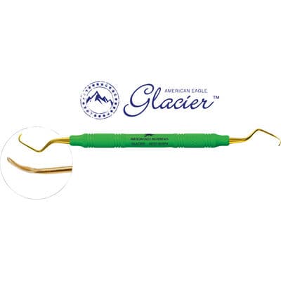 American Eagle XP SQUARED Technology Glacier Curette, 7/8 Gracey, Posterior, EagleLite Resin Handle, Double End, Green thumbnail 3