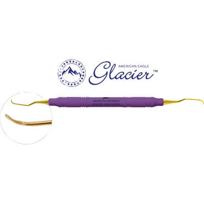 American Eagle Glacier Gracey +3 Access 1/2 Anterior Curette, XP SQUARED Technology, EagleLite Resin Handle, Purple, 1/Pkg thumbnail 3