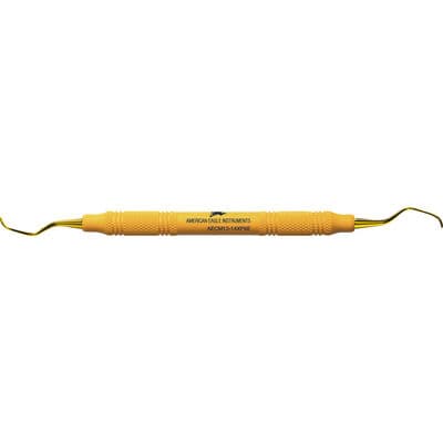 XP SQUARED Technology Universal Curette, McCall #13/14, Yellow EagleLite Resin Handle, Double End thumbnail 4