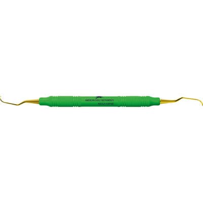 XP Squared Technology Universal Curette #5/6 Langer, Mesial/Distal, EagleLite Resin Handle, Green, Double End, AECL5-6XPXE thumbnail 4