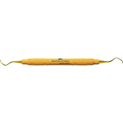 XP SQUARED Technology Universal Curette, Rules 3/4, Smallest, EagleLite Resin Handle, Yellow, Double End, AECR3-4XPX thumbnail 11