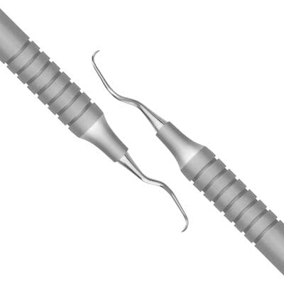 TBS BASICS Gracey Curette 11/12, A5 Tip, #9 Hollow Handle, Double-End, Stainless Steel, 1/Pkg thumbnail 2