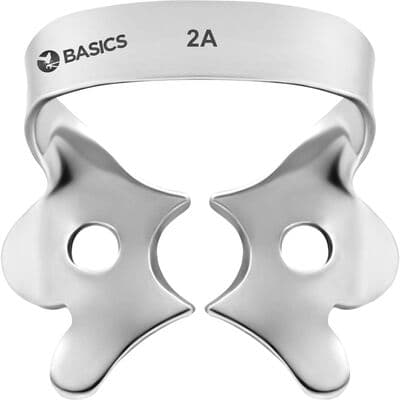TBS BASICS Rubber Dam Clamp #2A, Small, for Upper and Lower Bicuspids, 1/Pkg - TBS BASICS Rubber Dam Clamp – Small - # 2A, For Upper and Lower Bicuspids - Image 1