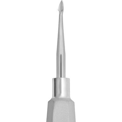 TBS BASICS Dental Elevator – Straight Spade, Single End, Diamond-Dusted Handle, Stainless Steel Tip thumbnail 2