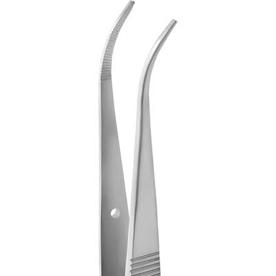 TBS BASICS Tissue Pliers, 5", Curved, German Stainless Steel, 1/Pkg thumbnail 2
