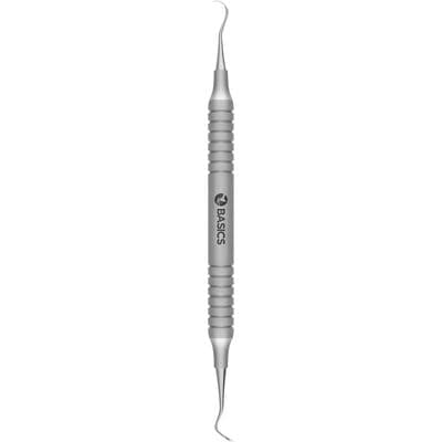 TBS BASICS Anterior Sickle Scaler, #1 Sickle and Mini Disk, #9 Hollow Handle, Double End, Stainless Steel, 1/Pkg - TBS BASICS Anterior Sickle Scaler – # 1 Sickle and Mini Disk, # 9 Hollow Handle, Double End - TBS BASICS Anterior Sickle Scaler – # 1 Sickle and Mini Disk, # 9 Hollow Handle, Double End - Image 1