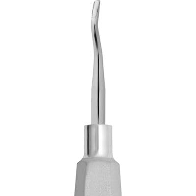 TBS BASICS Dental Elevator #77R, Serrated, Back Action, Single End, Diamond-Dusted Handle thumbnail 2