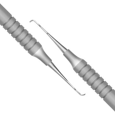 TBS BASICS Universal Curette 13/14 McCall, #9 Hollow Handle, Double End, Stainless Steel thumbnail 3