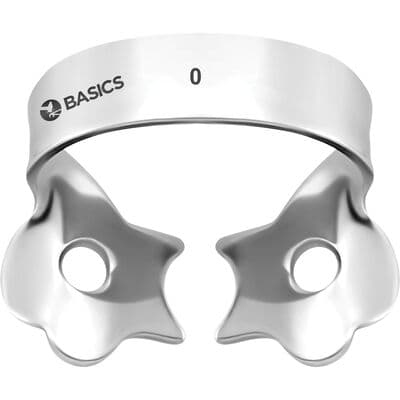 TBS BASICS Rubber Dam Clamp, Small, #0, for Upper and Lower Bicuspids, 1/Pkg - TBS BASICS Rubber Dam Clamp – Small - # 0, For Upper and Lower Bicuspids - Image 1